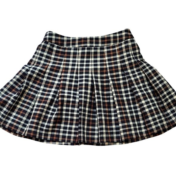 Womens Plaid High Waist Skater Mini Flared Pleated Skirt Short Skirt Size 4 - Picture 1 of 11